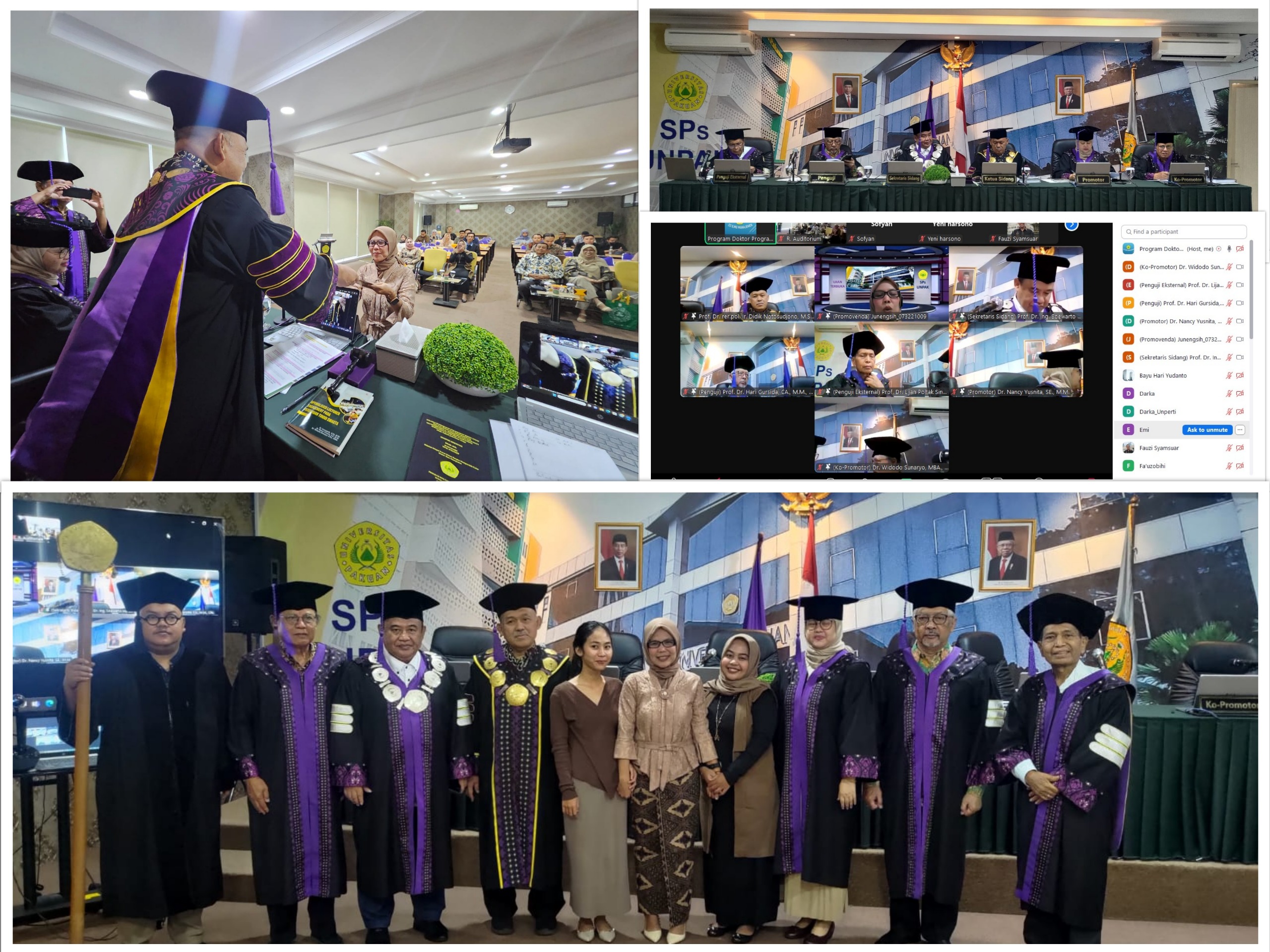 Ujian Sidang Terbuka Program Studi Ilmu Manajemen Sekolah Pascasarjana Universitas Pakuan a.n Junengsih (073221009)